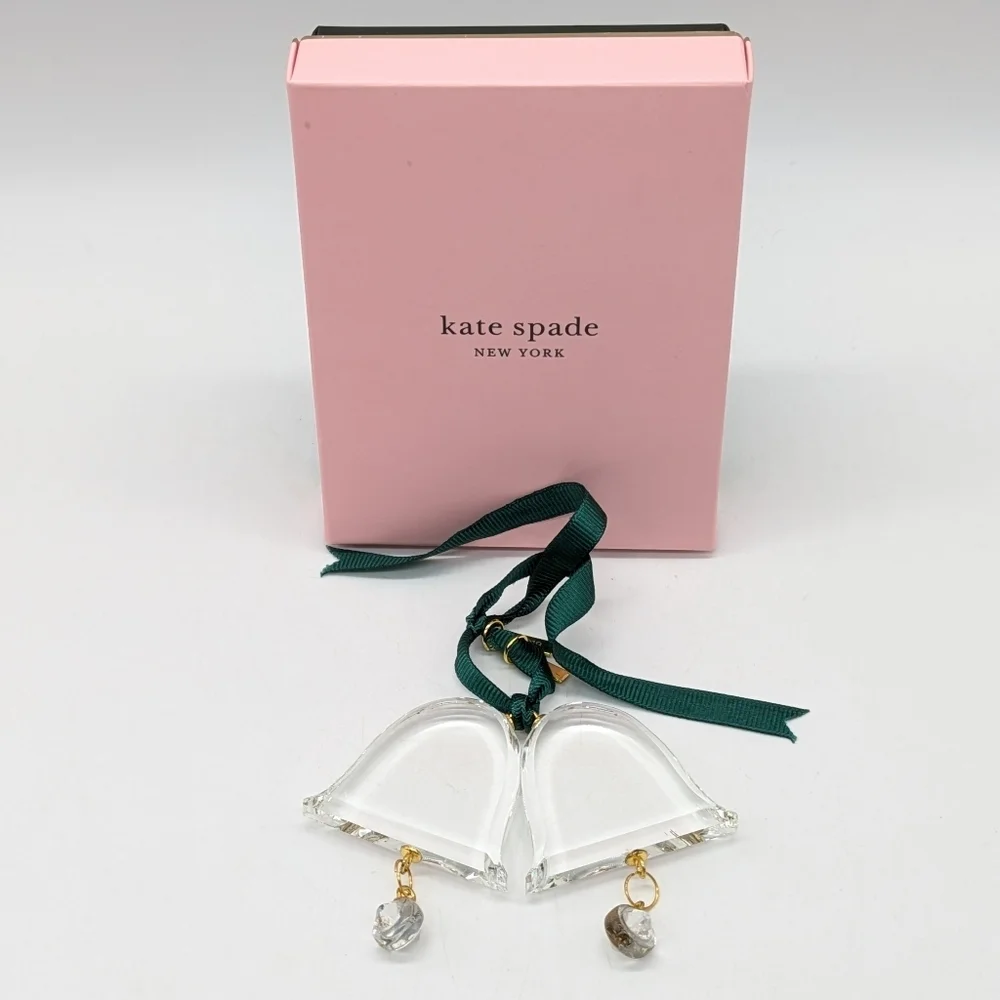 Kate Spade X Lenox 2019 First Snow Our First Christmas Double Bell Ornament